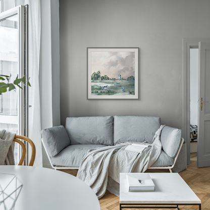 Wiatrak nad pastwiskiem